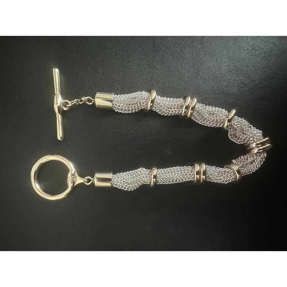 Two-Tone Multi-Row Toggle Bracelet - Picture 3 of 4